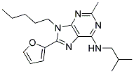 8-(FURAN-2-YL)-N-ISOBUTYL-2-METHYL-9-PENTYL-9H-PURIN-6-AMINE 结构式