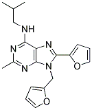 8-(FURAN-2-YL)-9-((FURAN-2-YL)METHYL)-N-ISOBUTYL-2-METHYL-9H-PURIN-6-AMINE 结构式