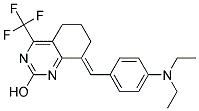 8-(E)-(4-Diethylamino-benzylidene)-5,6,7,8-tetrahydro-2-hydroxy-4-trifluoromethyl-quinazoline 结构式