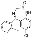 7-CHLORO-5-(2-FLUOROPHENYL)-1,3-DIHYDRO-1,4-BENZODIAZEPINE-2-ONE 结构式