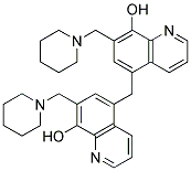 7,7'-二(哌啶基-1-亚甲基)-5,5'-亚甲基双(8-羟基喹啉) 结构式