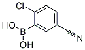 5-氰基-2-氯苯硼酸 结构式