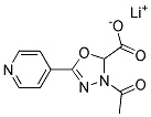 3-乙酰基-5-(吡啶-4-基)-2,3-二氢-1,3,4-恶二唑-2-甲酸锂 结构式