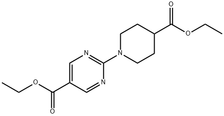 2-(4-乙氧基羰基哌啶-1-基)嘧啶-5-甲酸乙酯 结构式
