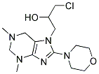 7-(3-CHLORO-2-HYDROXYPROPYL)-1,3-DIMETHYL-8-MORPHOLINO-2,3,6,7-TETRAHYDRO-1H-PURINE-, TECH 结构式