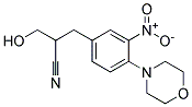 3-Hydroxy-2-(4-morpholino-3-nitrobenzyl)propanenitrile, tech 结构式