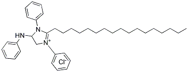 5-ANILINO-2-HEPTADECYL-1,3-DIPHENYL-4,5-DIHYDRO-1H-IMIDAZOL-3-IUM CHLORIDE 结构式