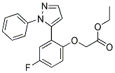 Ethyl [4-fluoro-2-(1-phenyl-1H-pyrazol-5-yl)phenoxy]acetate 结构式
