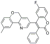 6-FLUORO-4-(6-METHYL-10H-9-OXA-4-AZA-PHENANTHREN-2-YL)-3-PHENYL-CHROMEN-2-ONE 结构式