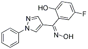 (5-FLUORO-2-HYDROXYPHENYL)-(1-PHENYL-1H-PYRAZOL-4-YL)-METHANONE OXIME 结构式