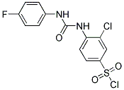 3-CHLORO-4-[3-(4-FLUOROPHENYL)UREIDO]BENZENESULFONYL CHLORIDE 结构式
