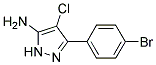 5-(4-Bromo-phenyl)-4-chloro-2H-pyrazol-3-ylamine 结构式