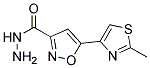 5-(2-METHYLTHIAZOLE-4-YL)ISOXAZOLE-3-CARBOXHYDRAZIDE 结构式