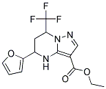 5-FURAN-2-YL-7-TRIFLUOROMETHYL-4,5,6,7-TETRAHYDRO-PYRAZOLO[1,5- A ]PYRIMIDINE-3-CARBOXYLIC ACID ETHYL ESTER 结构式