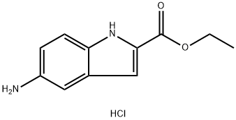 5-氨基-1H-吲哚-2-羧酸乙酯 结构式