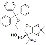 3-ACETYL-1,2-O-ISOPROPYLIDENE-6-O-TRITYL-A-D-GALACTOFURANOSE 结构式
