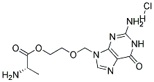 9-[[2-(A-L-ALANYLOXY)ETHOXY]METHYL]GUANINE, HYDROCHLORIDE 结构式