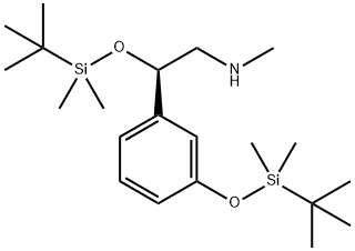 (R)-O,O-BIS(TERT-BUTYLDIMETHLSILYL)PHENYLEPHRINE 结构式