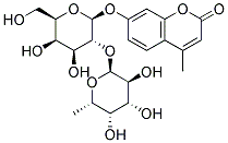 4-METHYLUMBELLIFERYL 2-O-(A-L-FUCOPYRANOSYL)-B-D-GALACTOPYRANOSIDE 结构式