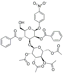 P-NITROPHENYL 3-O-(2,3,4,6-TETRA-O-ACETYL-A-D-MANNOPYRANOSYL)-2,4-DI-O-BENZOYL-B-D-MANNOPYRANOSIDE 结构式