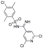 4-CHLORO-N-[(2,6-DICHLOROPYRIDIN-4-YL)(IMINO)METHYL]-2,5-DIMETHYLBENZENESULPHONAMIDE 结构式