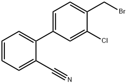 4'-(溴甲基)-3'-氯-[1,1'-联苯]-2-甲腈 结构式