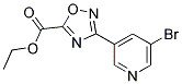 ETHYL 3-(5-BROMOPYRIDIN-3-YL)-1,2,4-OXADIAZOLE-5-CARBOXYLAT 结构式
