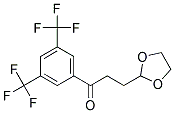 3'5'-Bis(trifluoromethyl)-3-(1,3-dioxolan-2-yl)propiophenon 结构式