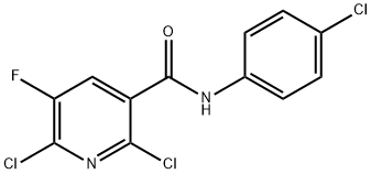 2,6-二氯-N-(4-氯苯基)-5-氟烟酰胺 结构式