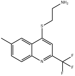 4-(2-Aminoethylthio)-6-methyl-2-(trifluoromethyl)quinolin 结构式