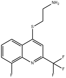 4-(2-Aminoethylthio)-8-fluoro-2-(trifluoromethyl)quinolin 结构式