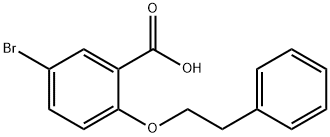 5-BROMO-2-(PHENETHYLOXY)BENZOIC ACID 结构式