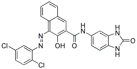 4-[(2,5-dichlorophenyl)azo]-N-(2,3-dihydro-2-oxo-1H-benzimidazol-5-yl)-3-hydroxynaphthalene-2-carboxamide 结构式