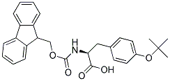 N-芴甲氧羰基-O-叔丁基-L-酪氨酸 结构式