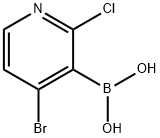 4-溴-2-氯吡啶-3-硼酸 结构式