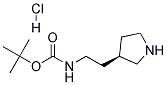 (R)-3-(Boc-aminoethyl)pyrrolidine hydrochloride 结构式