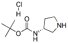 (R)-吡咯烷-3-基氨基甲酸叔丁酯盐酸盐 结构式