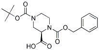 R -4-BOC-1-CBZ-2-哌嗪羧酸 结构式