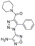 3-Amino-4-[5-phenyl-4-(piperidin-1-ylcarbonyl)-1H-1,2,3-triazol-1-yl]-1,2,5-oxadiazole 结构式