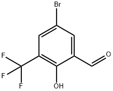 5-Bromo-2-hydroxy-3-(trifluoromethyl)benzaldehyde 结构式