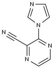 3-(1H-IMIDAZOL-1-YL)PYRAZINE-2-CARBONITRILE 结构式