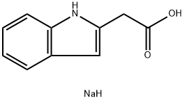 1H-吲哚-2-基乙酸钠 结构式