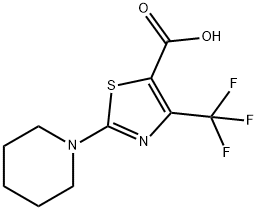 2-(哌啶-1-基)-4-(三氟甲基)噻唑-5-羧酸 结构式