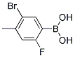5-Bromo-2-fluoro-4-methylbenzeneboronic acid 结构式