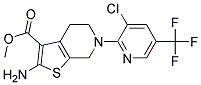 Methyl 2-amino-6-[3-chloro-5-(trifluoromethyl)pyrid-2-yl]-4,5,6,7-tetrahydrothieno[2,3-c]pyridine-3-carboxylate 结构式
