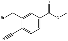 3-(溴甲基)-4-氰基苯甲酸甲酯 结构式