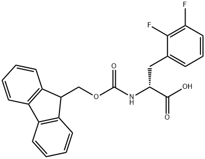 FMOC-2,3-DIFLUORO-D-PHENYLALANINE 结构式