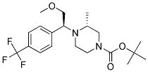 (S)-1-[(R)-2-METHOXY-1-(4-TRIFLUOROMETHYL-PHENYL)-ETHYL]-2-METHYL-4-BOC-PIPERAZINE 结构式