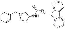 (S)-1-BENZYL-3-FMOC-AMINOPYRROLIDINE 结构式