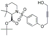 (S)-4-[4-(4-HYDROXY-BUT-2-YNYLOXY)-BENZENESULFONYL]-2,2-DIMETHYL-THIOMORPHOLINE-3-CARBOXYLIC ACID TERT-BUTYL ESTER 结构式